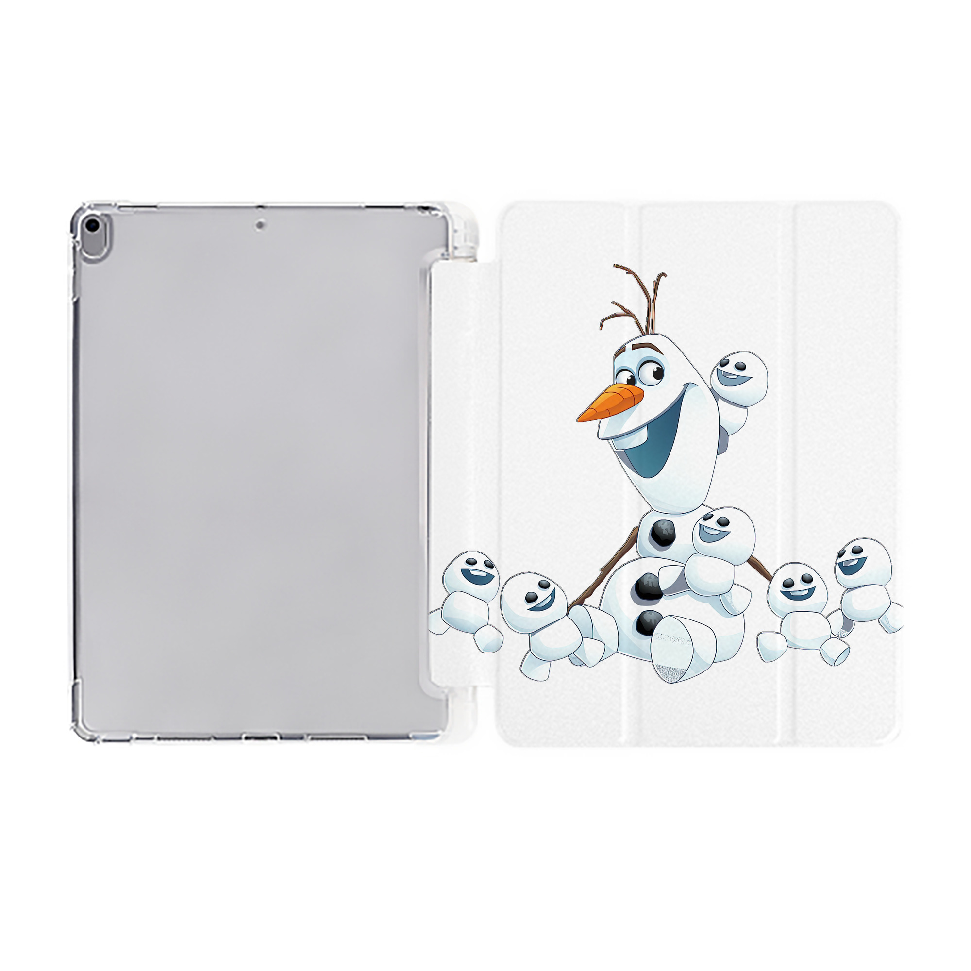 （画像用） アナと雪の女王 アンナ エルサ Frozen Anna Elsa IPad ケース ペン収納付き 三つ折りスタンド PUレザー×シリコン 対応機種9.5/10.5/10.9インチ